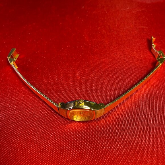 Bulova Petite Gold tone Square Ladies Watch - Picture 4 of 5